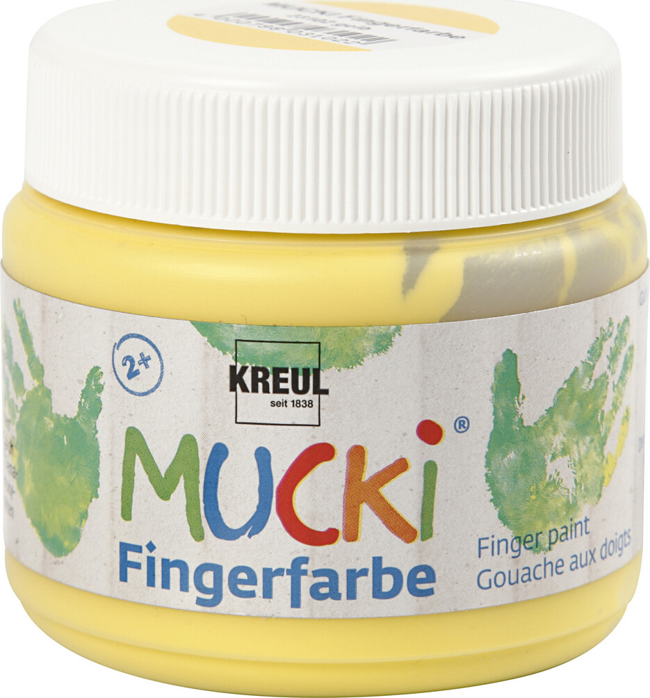 Mucki Fingermaling - Gul - 150 ML
