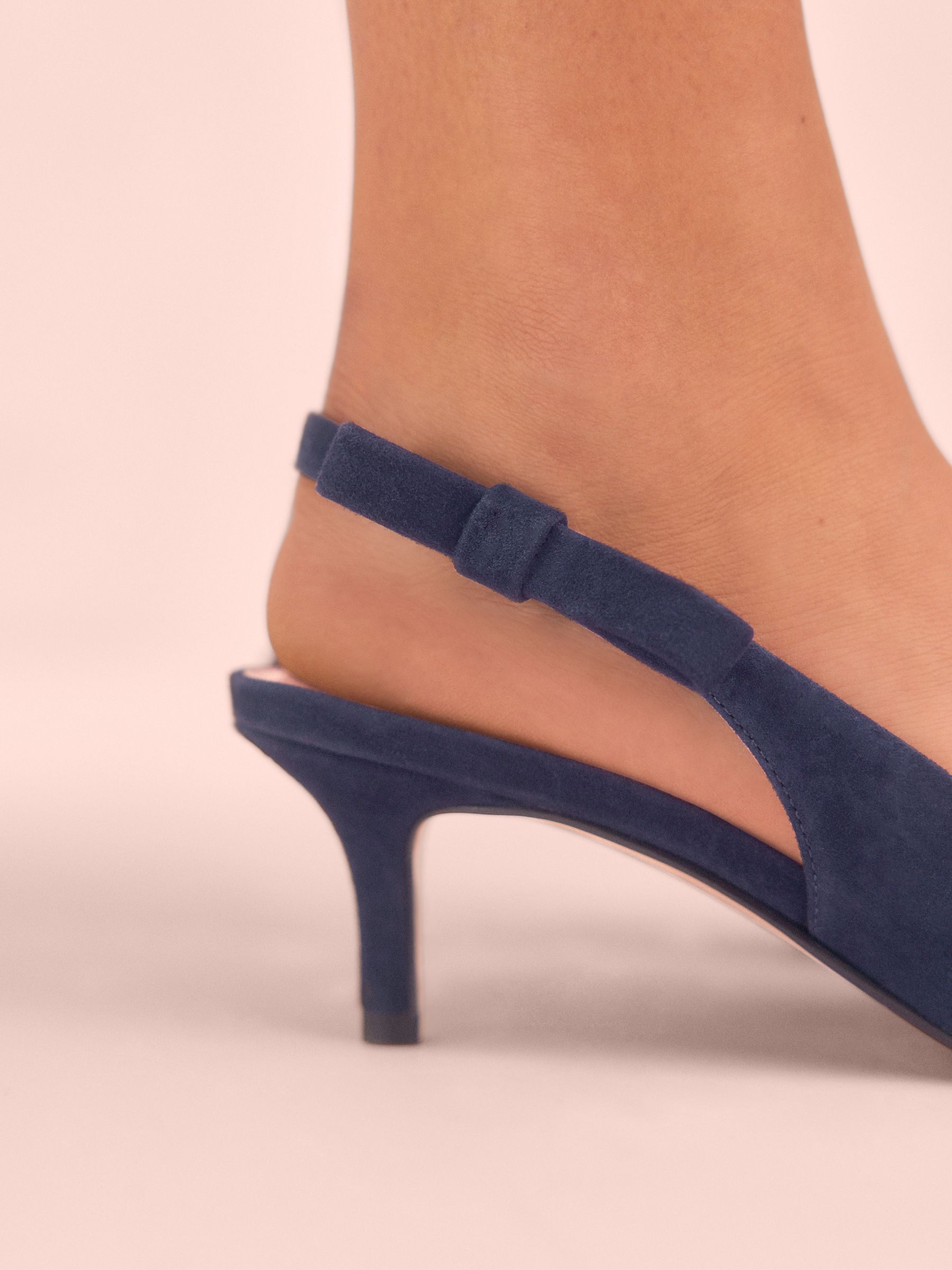 Marineblauw en leer - Tabitha Simmons x Next Dela Slingback Puntige Hakken