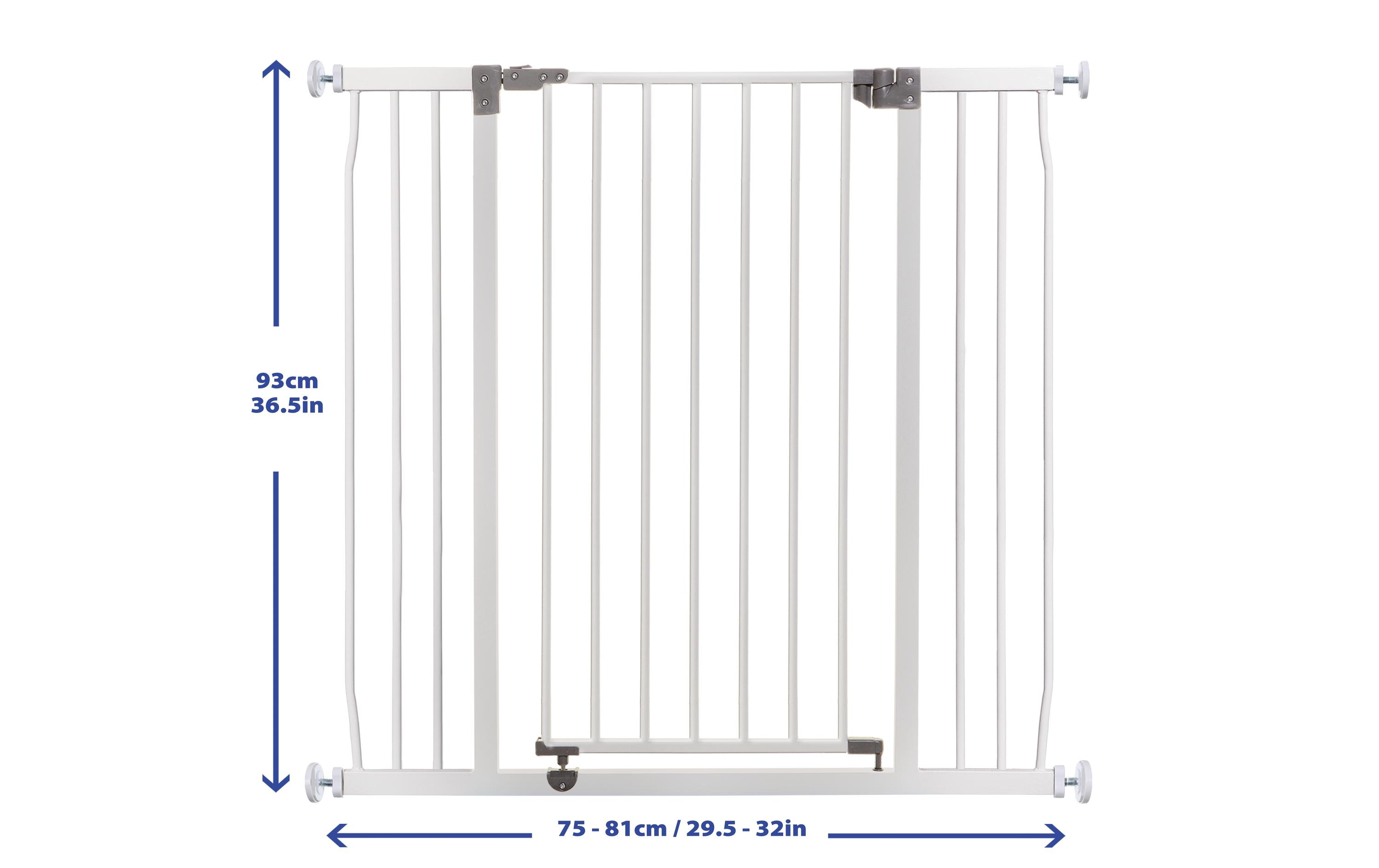 Türschutzgitter Liberty Xtra tall + Xtra wide 99 - 105.5 cm<br>Extra hohes & breites Metall-Gangschutzgitter zum Einklemmen