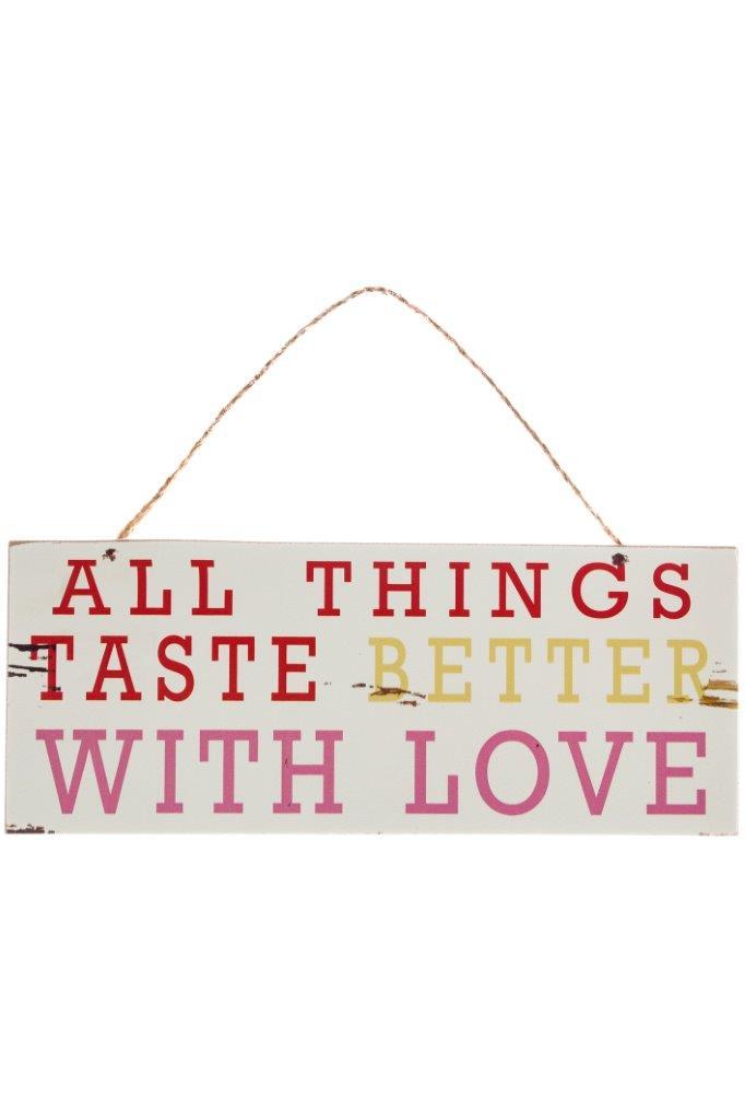Holzschild - With Love - 40x16 cm