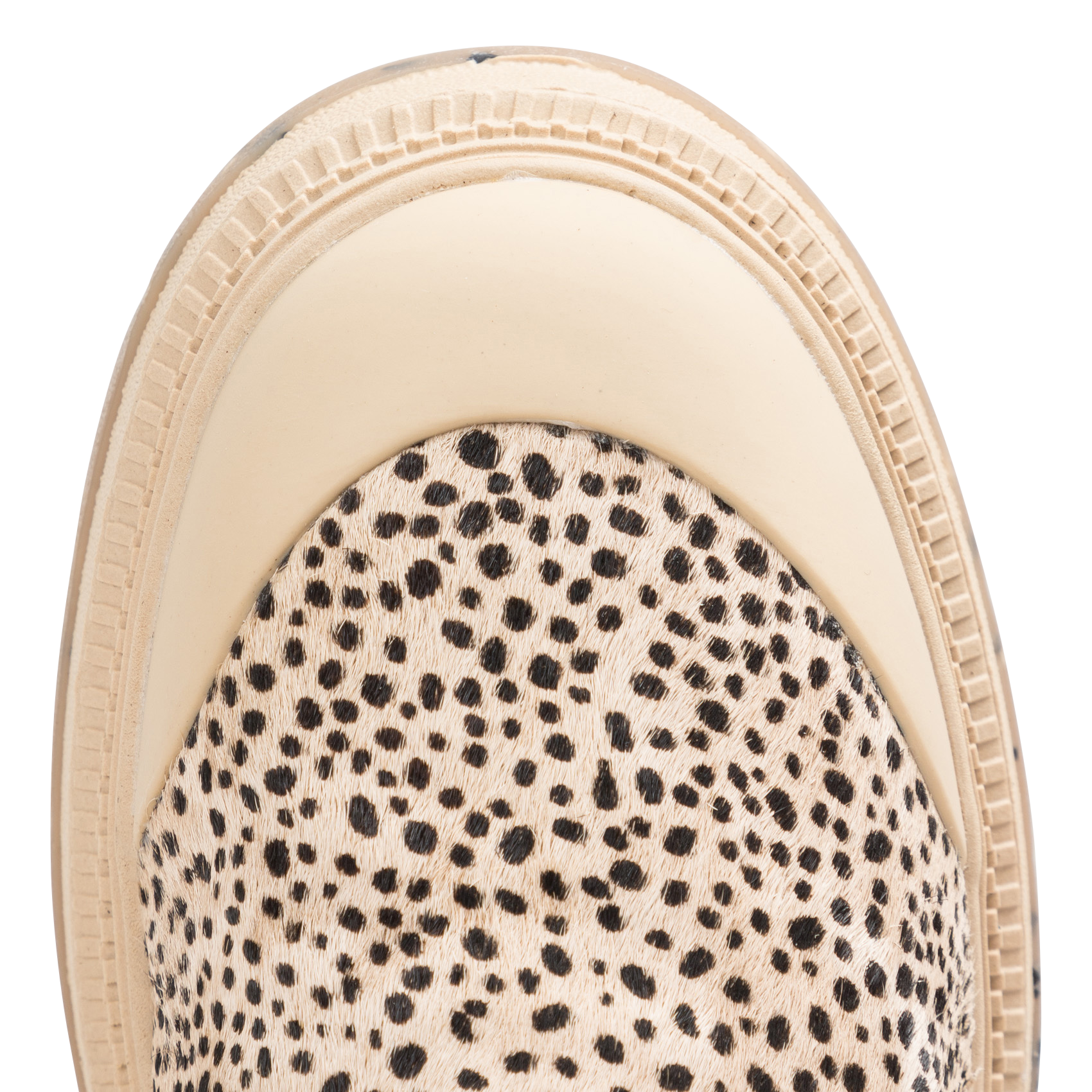 Bottines à lacets en cuir imprimé | Beige