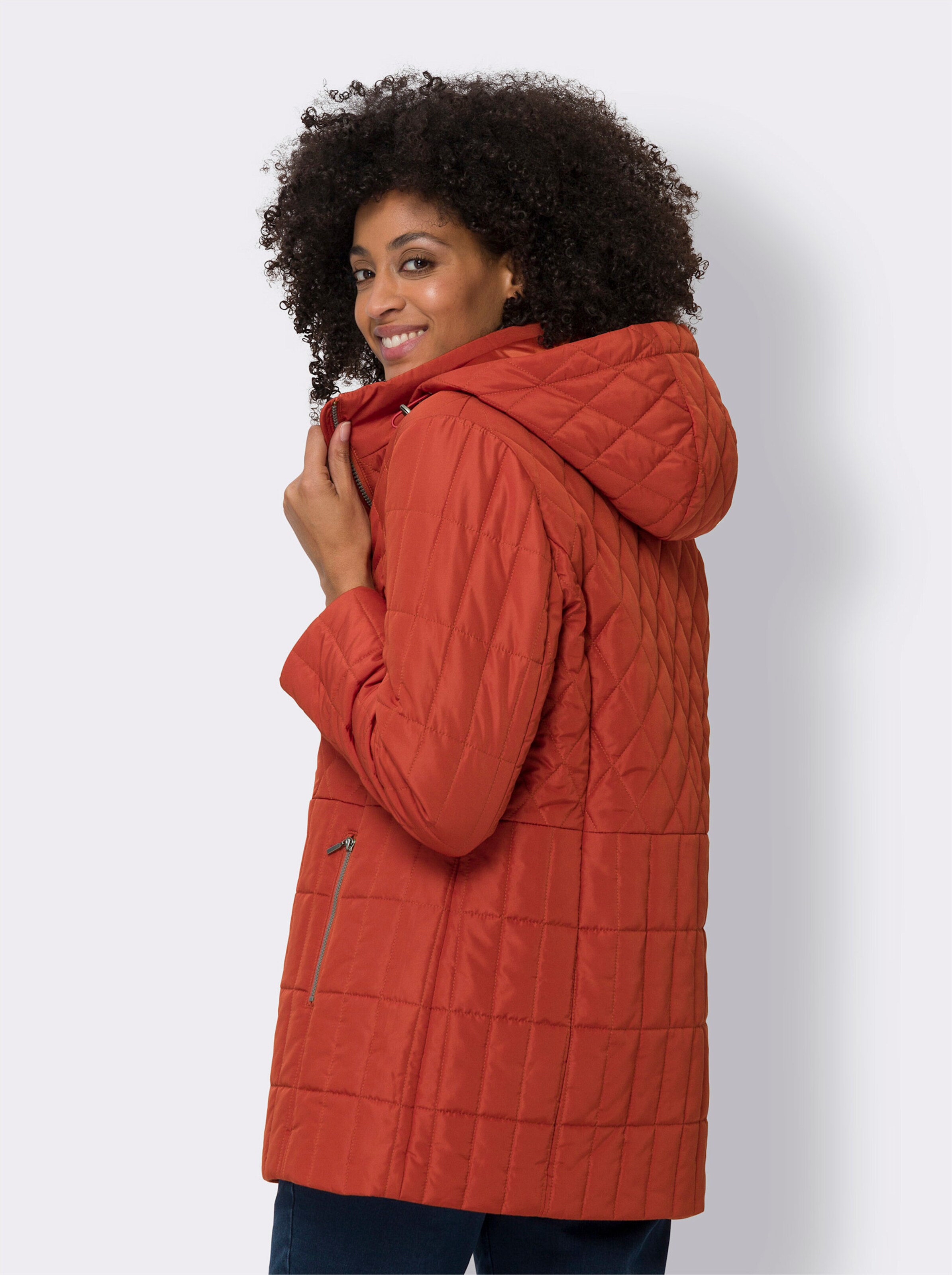 Steppjacke in langer Form