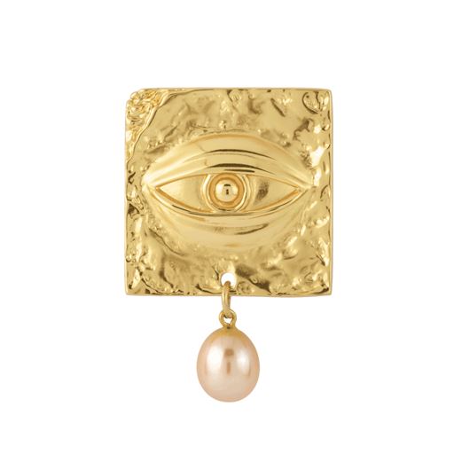 House Of Vincent The Seeker Broche, Peach/Gold