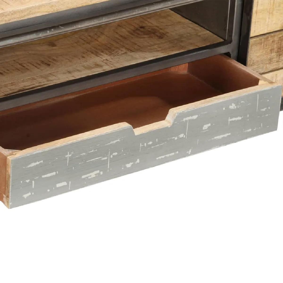 vidaXL Meuble TV - Bois de manguier massif