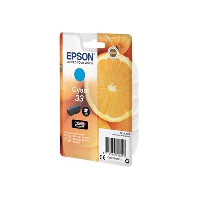 Epson 33 Oranges - cyan - cartouche d'encre originale