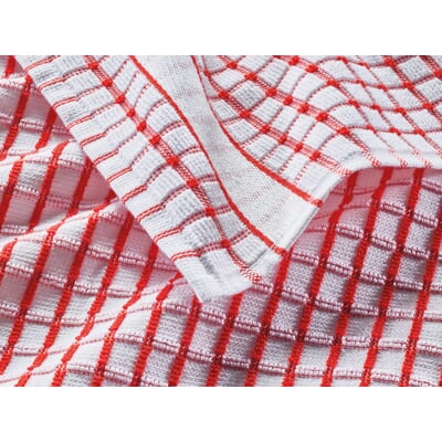 Geschirrtuch Frottiergewebe, Rot