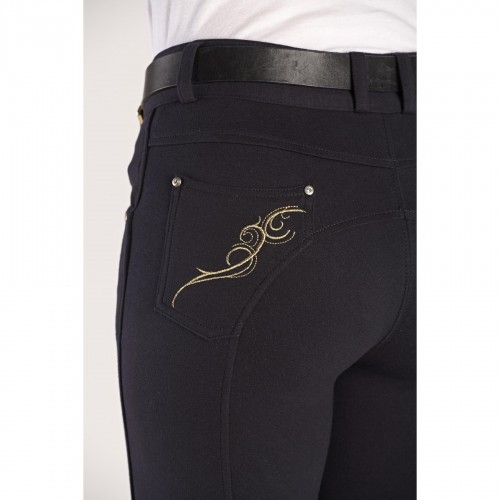 Calças de montaria femininas Tex, azul royal