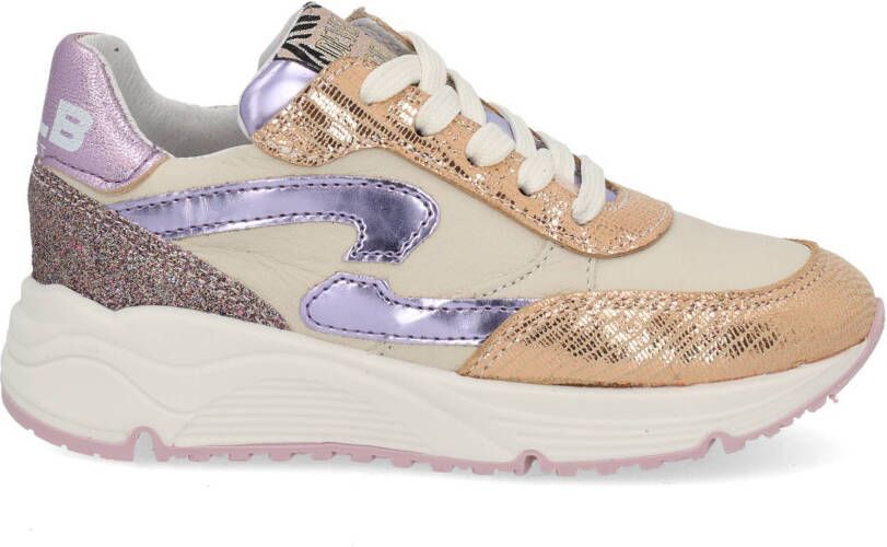 Develab 41044~~~~~~~~~~~~~~~~~~~~~~~~~ MeisjesLage schoenenKindersneakers Wit beige