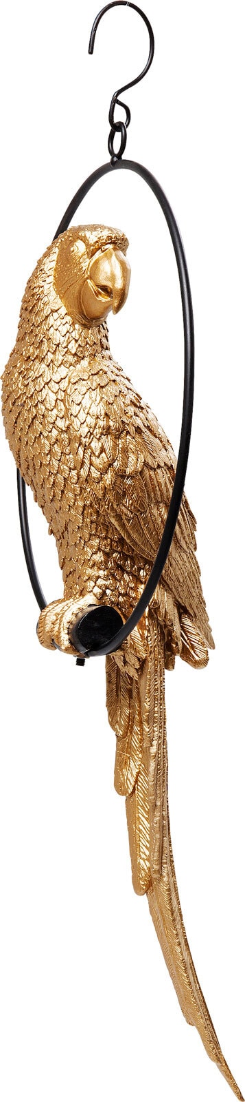 KARE DESIGN Dekofigur SWINNGING PARROT 88 cm Kunststoff goldfarbig