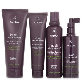 Aveda Invati Ultra Advanced 4 Step Light System Set: Light Shampoo 200ml Light Conditioner 200ml Serum 150ml Treatment 100ml
