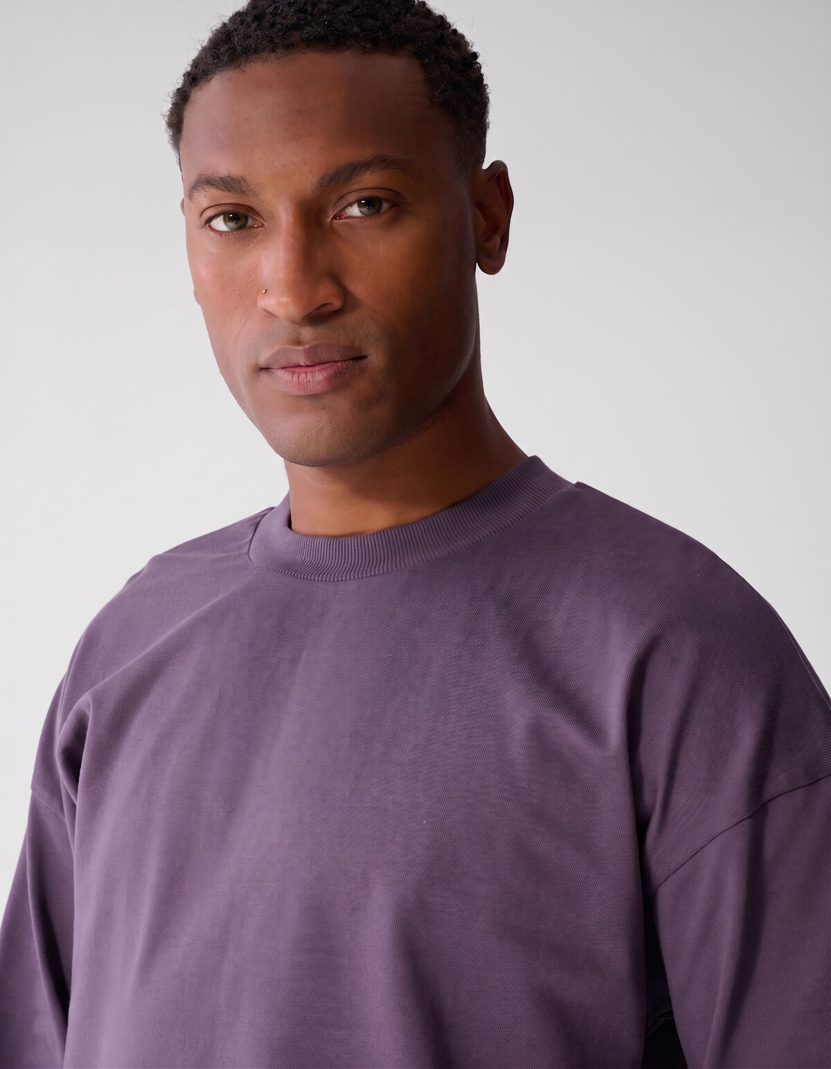 Basis Relaxed Fit Longsleeve Paars
