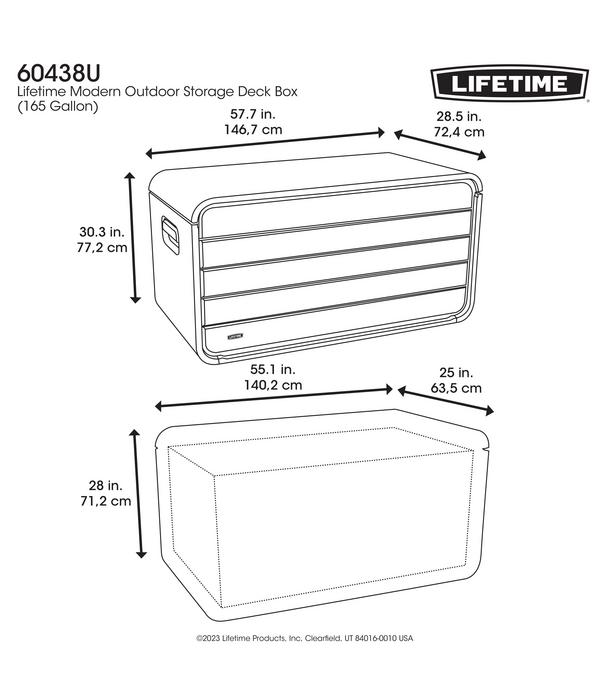 Lifetime Kunststoff Gartenbox Space XL, 625