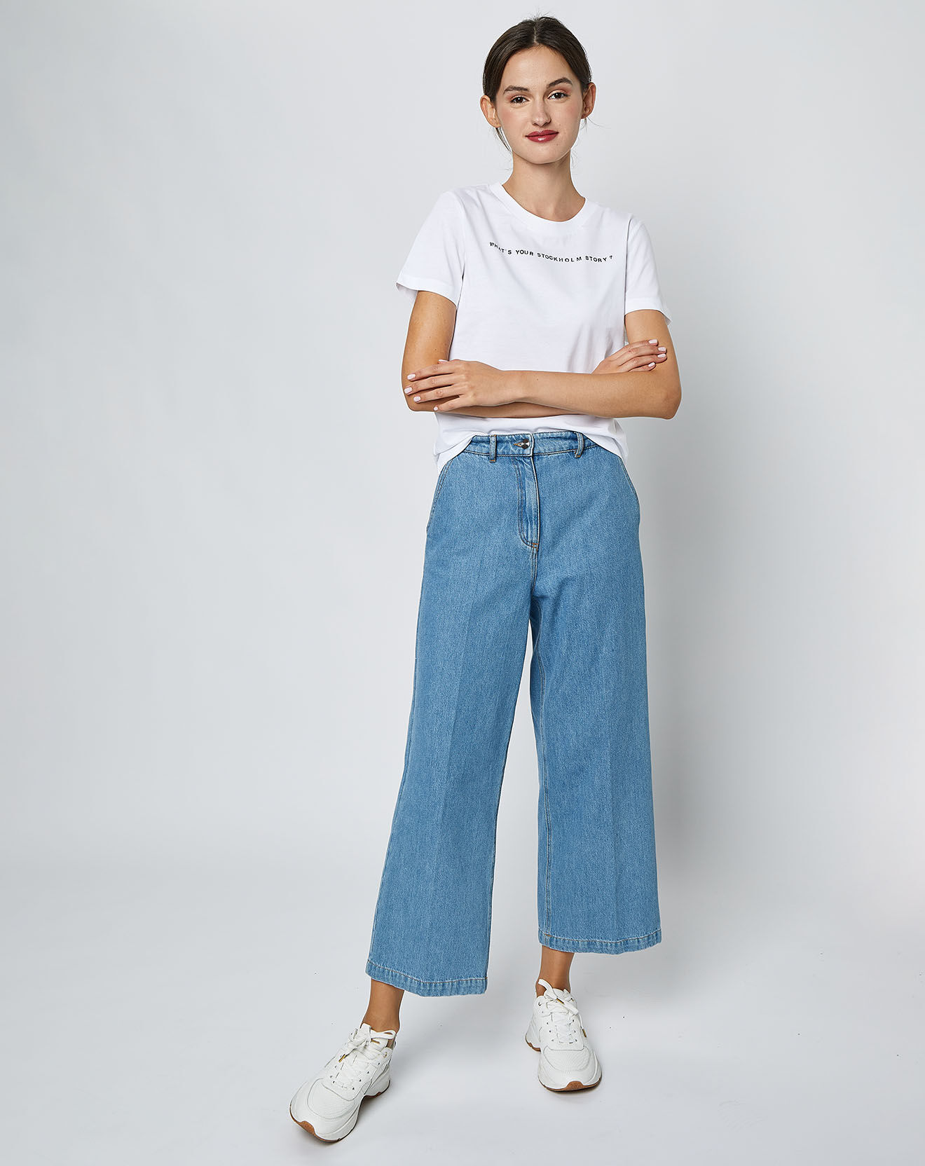 Marc O'Polo T-Shirt en Coton inscription Stockholm blanc