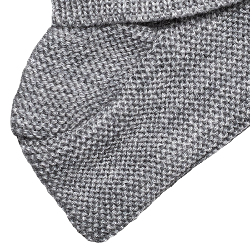 Babyschuhe Merinowolle grau-mélange