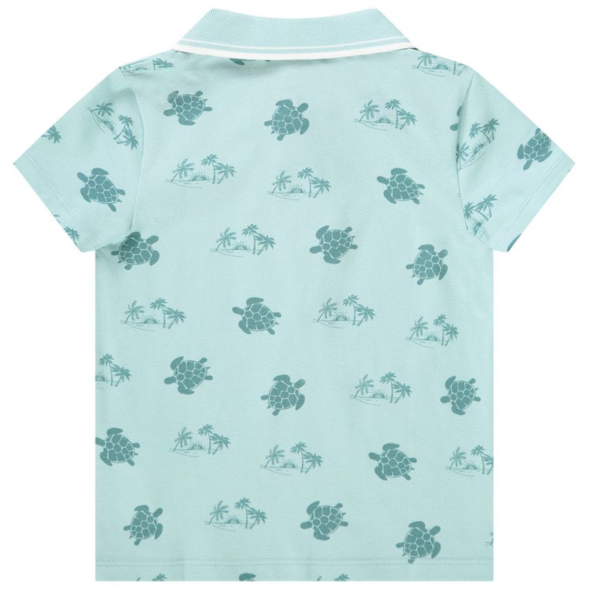 Polo manches courtes en jersey imprimé pour bébé garçon - Bleu