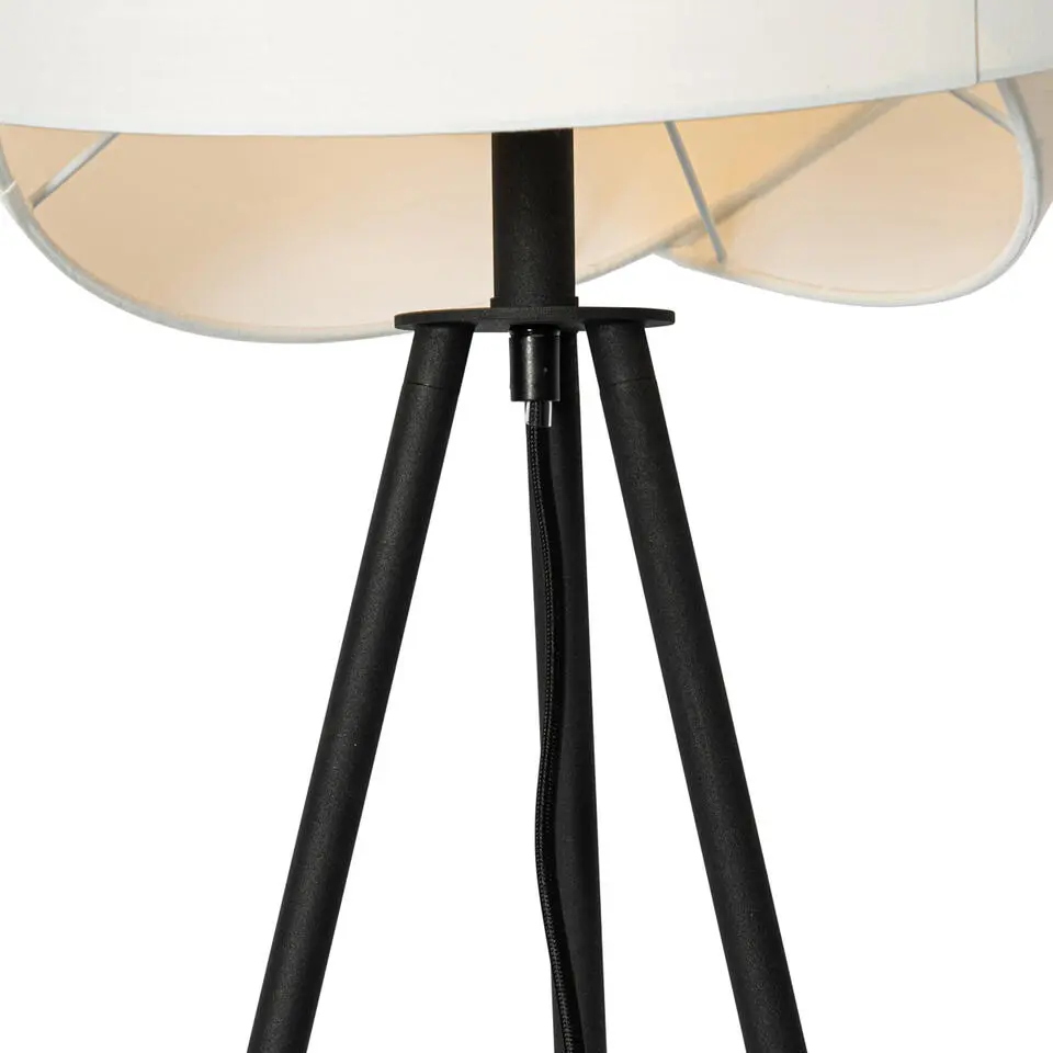 Qazqa vloerlampen cloth wit e27