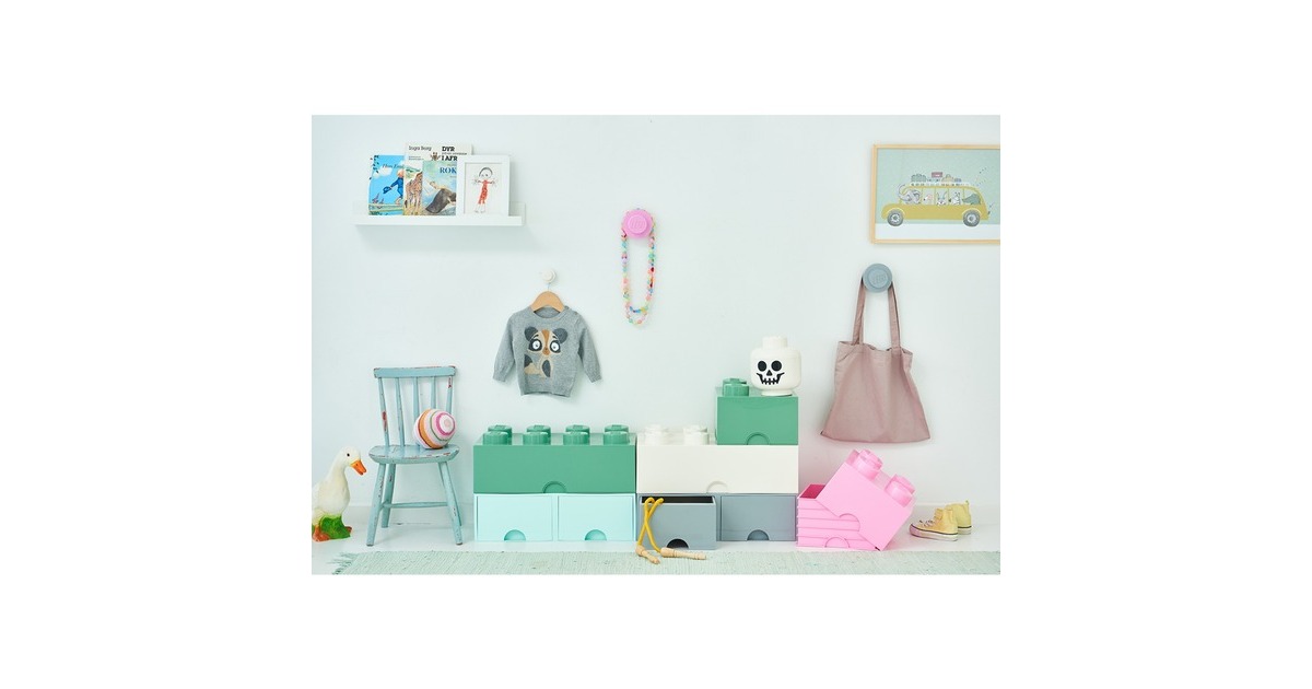 Room CopenhagenLEGO Storage Head Skelet, klein opbergdoos  (Wit/zwart)