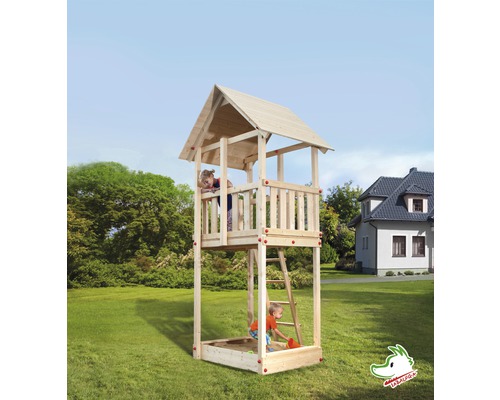 Weka Tabaluga speeltoren met zandbak, naturel