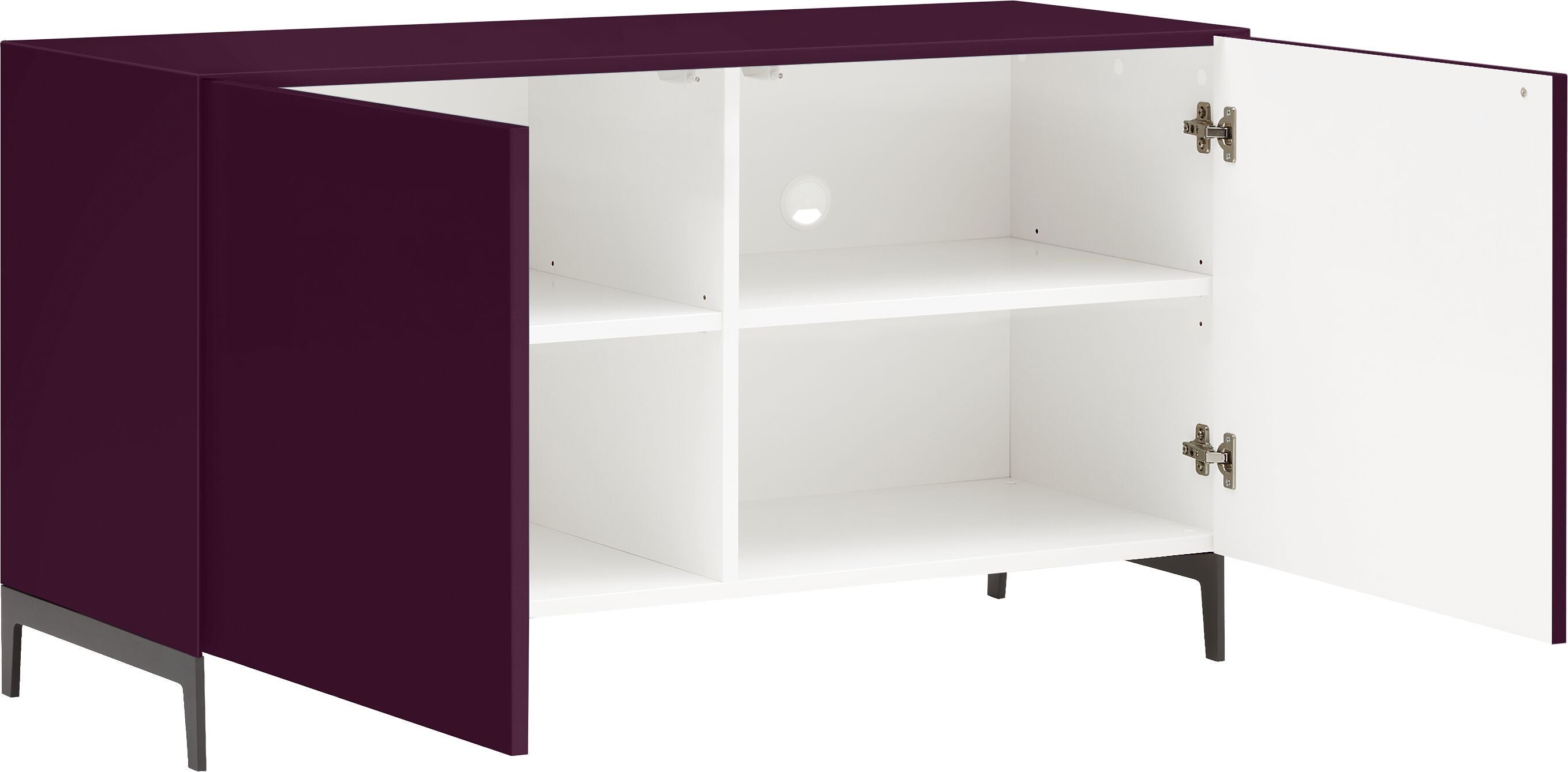 LUX Sideboard - Aubergine / B: 120.0 cm x T: 46.0 cm x H: 68.0 cm