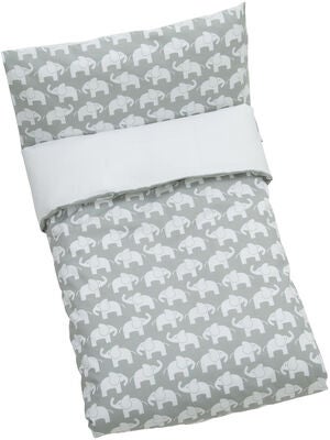 Sengesett Sprinkelseng Elefant 100x130, Grå