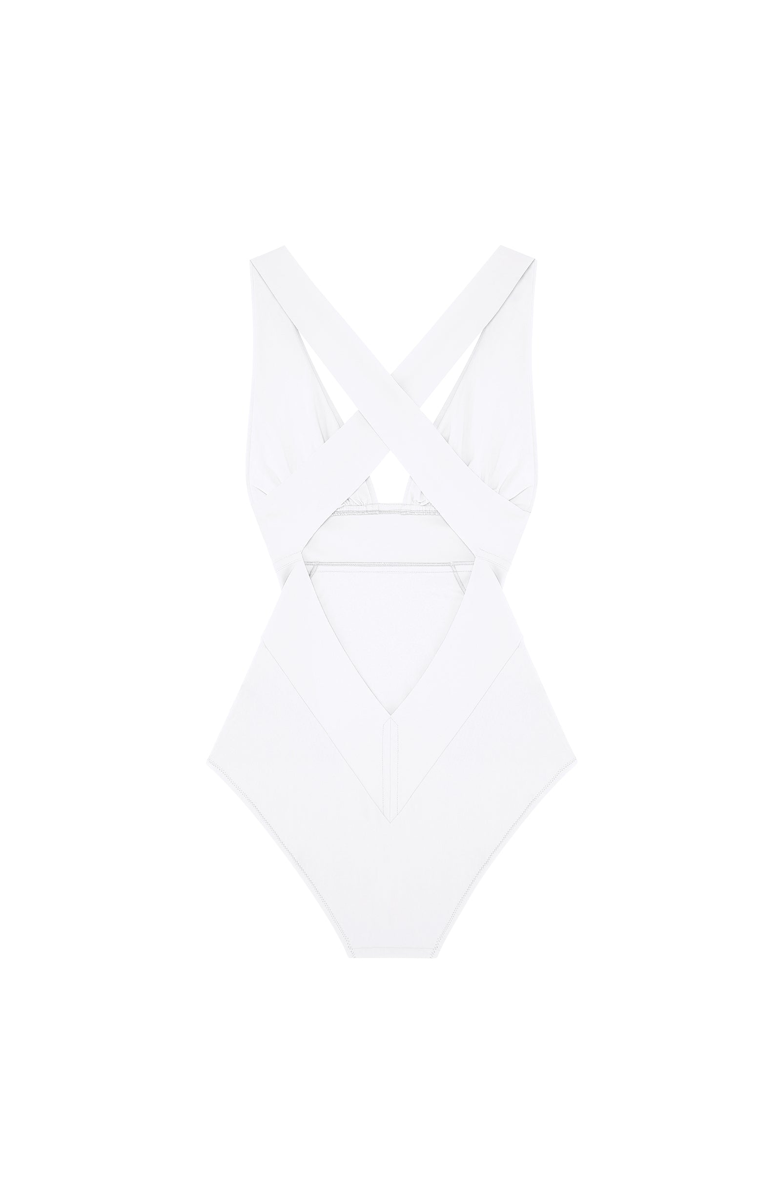 capri Maillot de bain une pièce croisé dos blanc Blanc