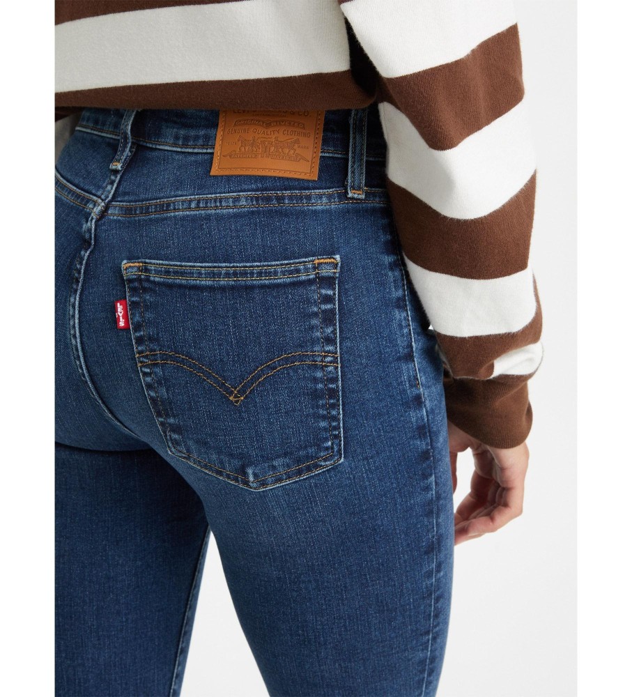 Calça jeans Levi's 721 Skinny de cintura alta azul