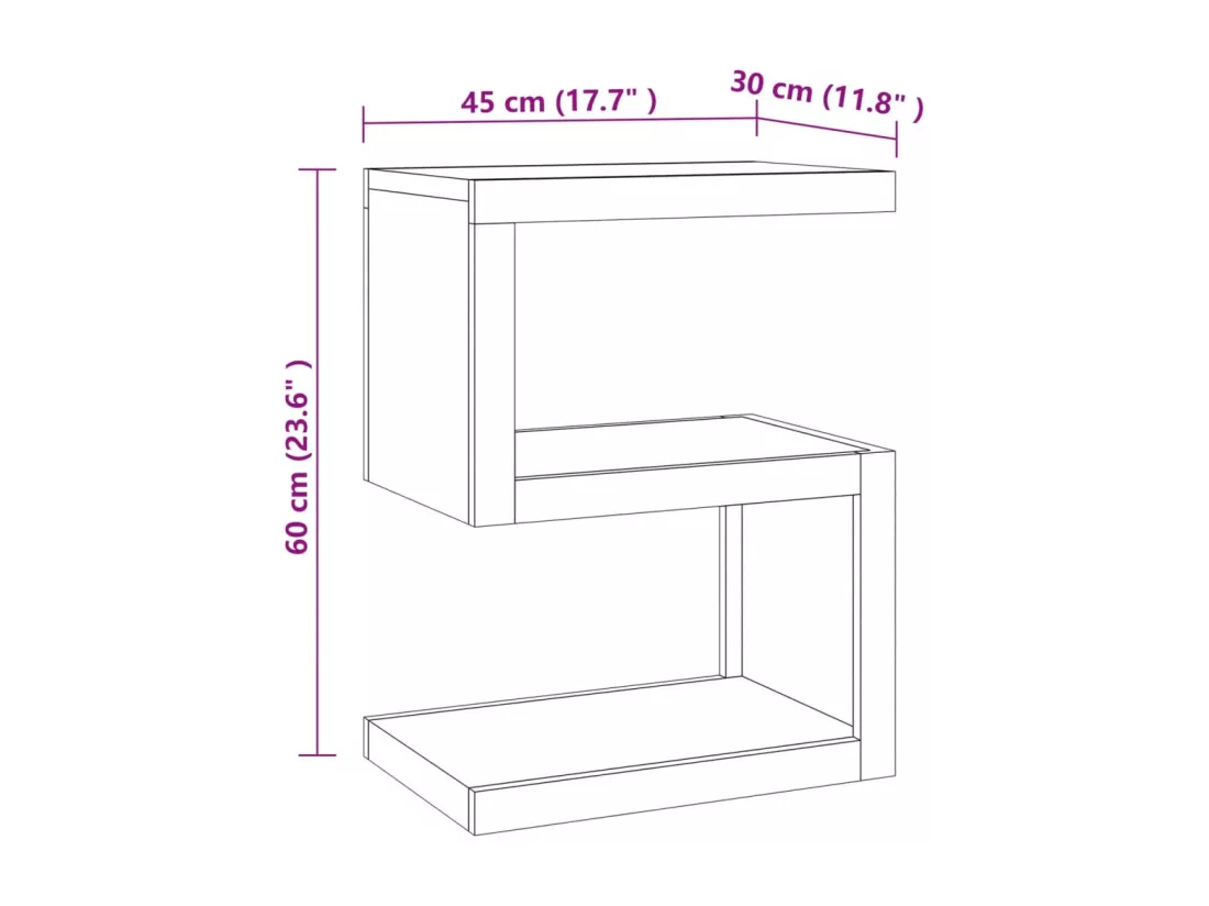 Table d'appoint 45x30x60 cm Bois massif de teck