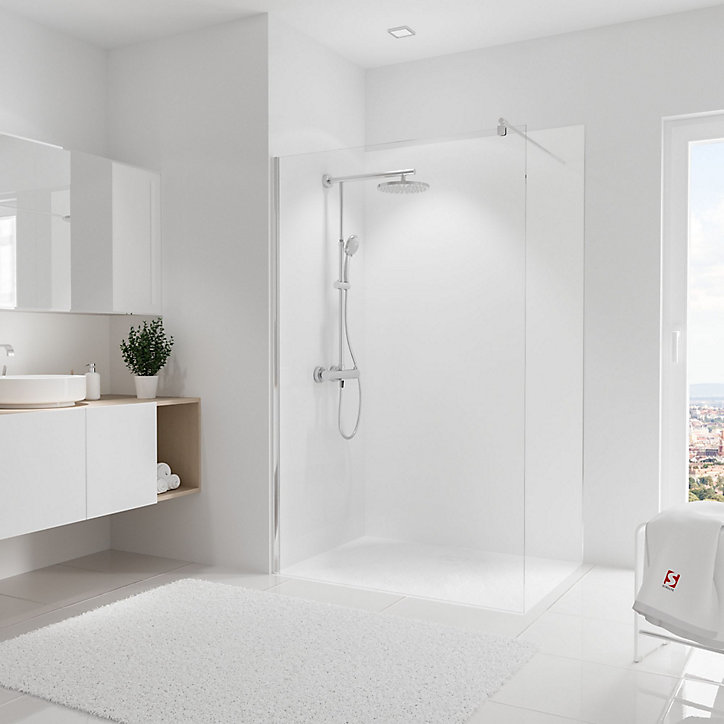 Panneau mural salle de bains 120 x 210 cm, Schulte DécoDesign Couleur, blanc