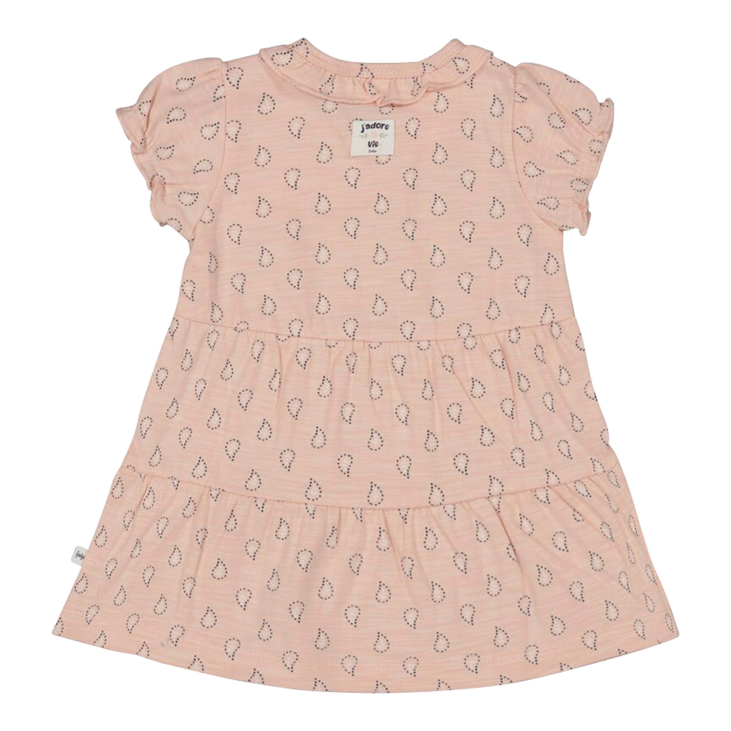 Feetje Kleid kurzarm Paisley Rüschen rosa