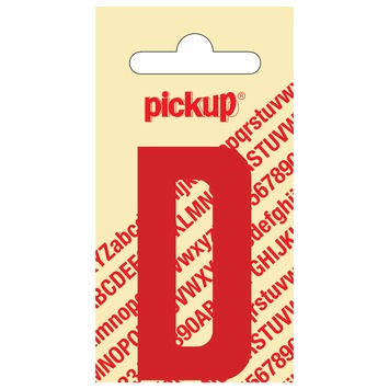 Pickup plakletter D rood glans 60 mm
