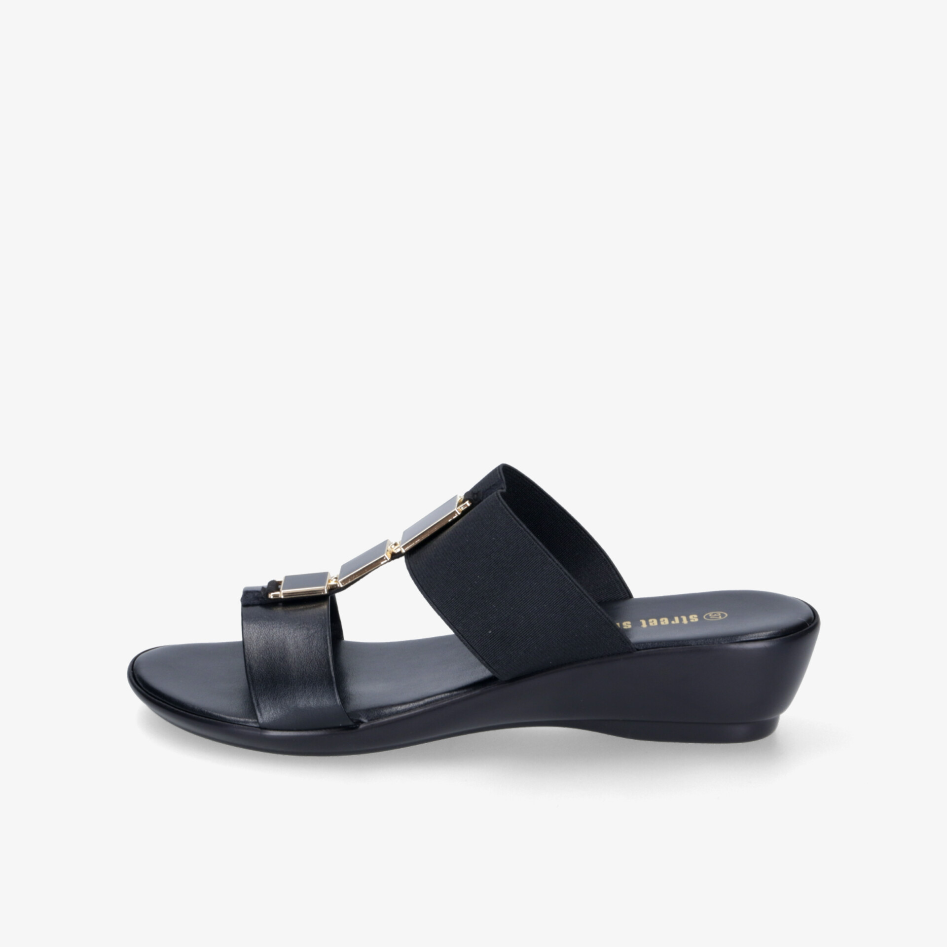 street shoes Damen Keilsandalen schwarz