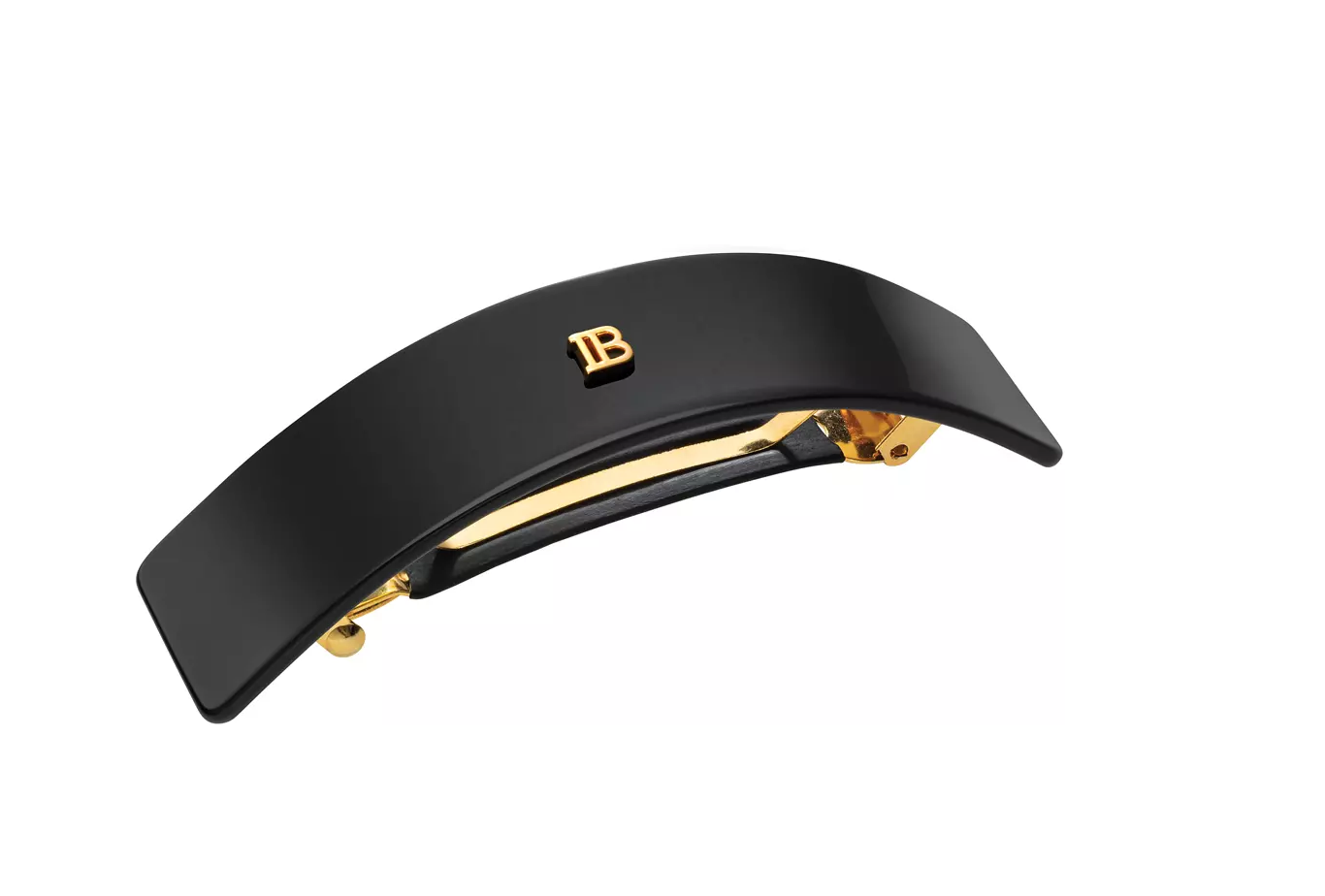 Balmain Paris - Cellulose Acetate Barrette pour Cheveux Large Black - Hårspænde
