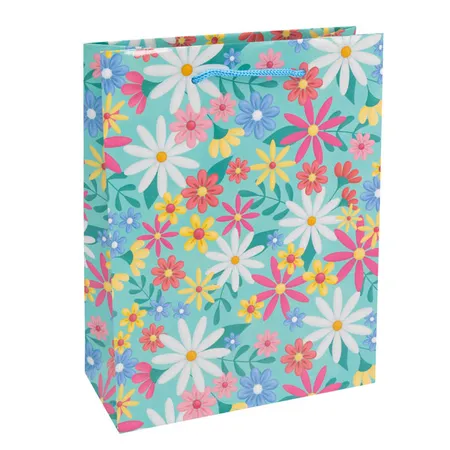 Idena Geschenktasche Blumen, 25 x 8 x 34 cm
