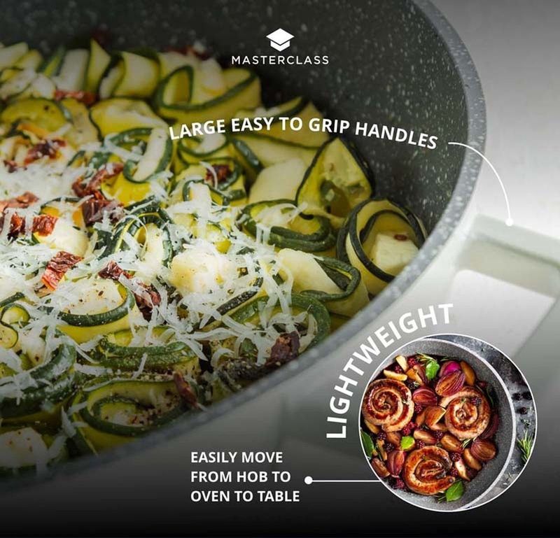 MasterClass - Gietaluminium Braadpan - Wit - Ø28 cm - 4L - Lichtgewicht
