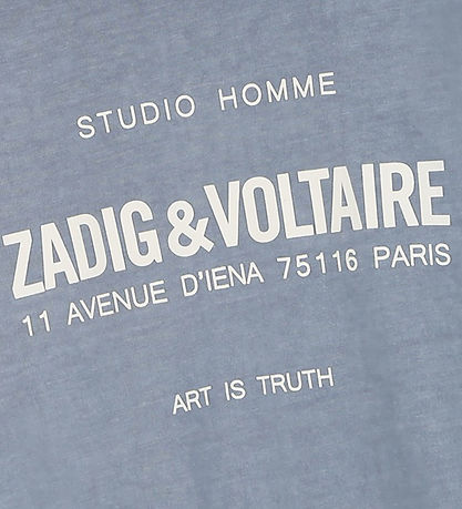 Zadig & Voltaire T-Shirt - Lavender Blue m. Print