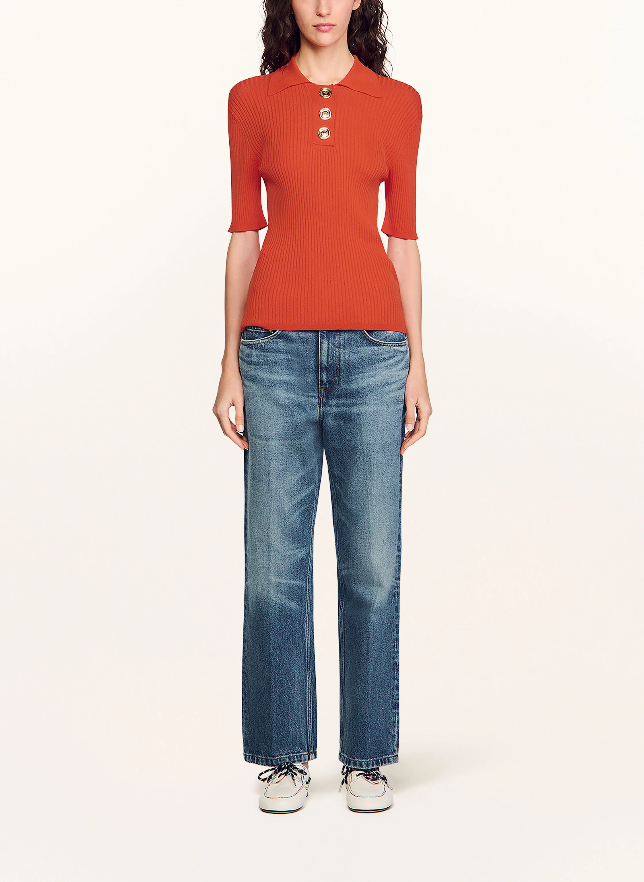 SANDRO Strickshirt