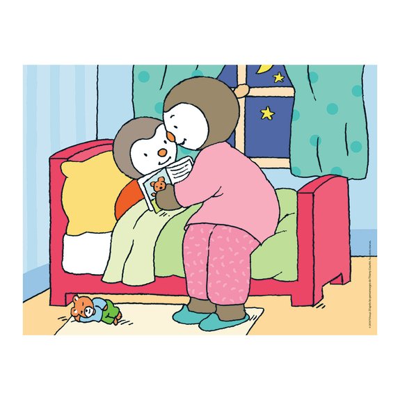 Puzzle 30 pièces - T'choupi fait dodo