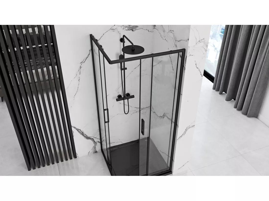 Cabine De Douche Rea Punto 90X90 Black