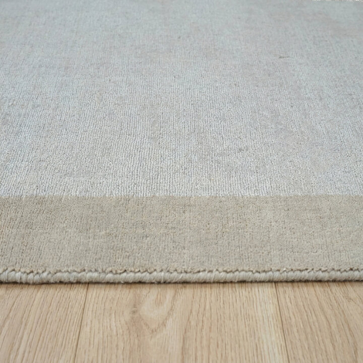 Laagpolig vloerkleed - Lucien Border Beige | Mid-century modern