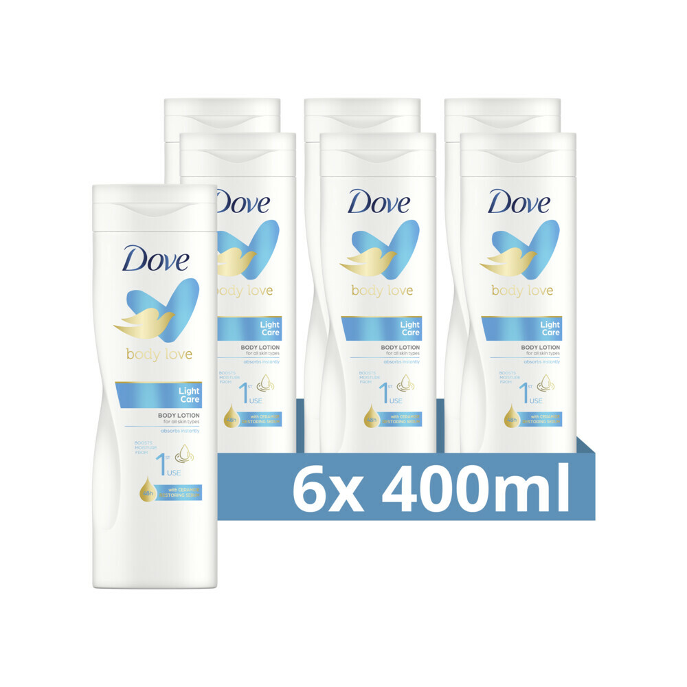 6x Dove Bodylotion Light Care400 ml