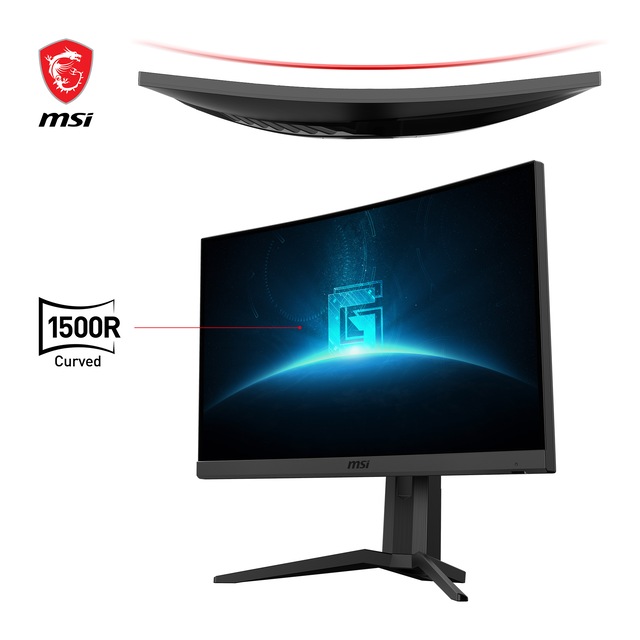 MSI Curved-Gaming-LED-Monitor »G24C6P E2« 59,9 cm/24 ″  1920 x 1080 px Full HD 1 Reaktionszeit 180 Hz höhenverstellbar, 3 Jahre Herstellergarantie