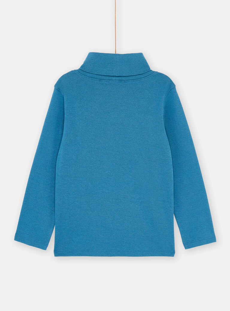Sous-pull bleu de France uni pour garçon