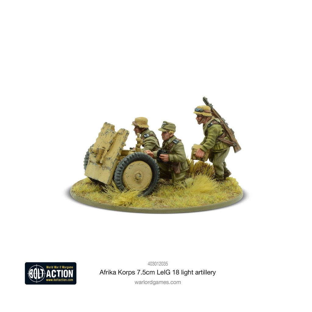 Bolt Action - German - Afrika Korps 7.5cm LeIG 18 light artillery