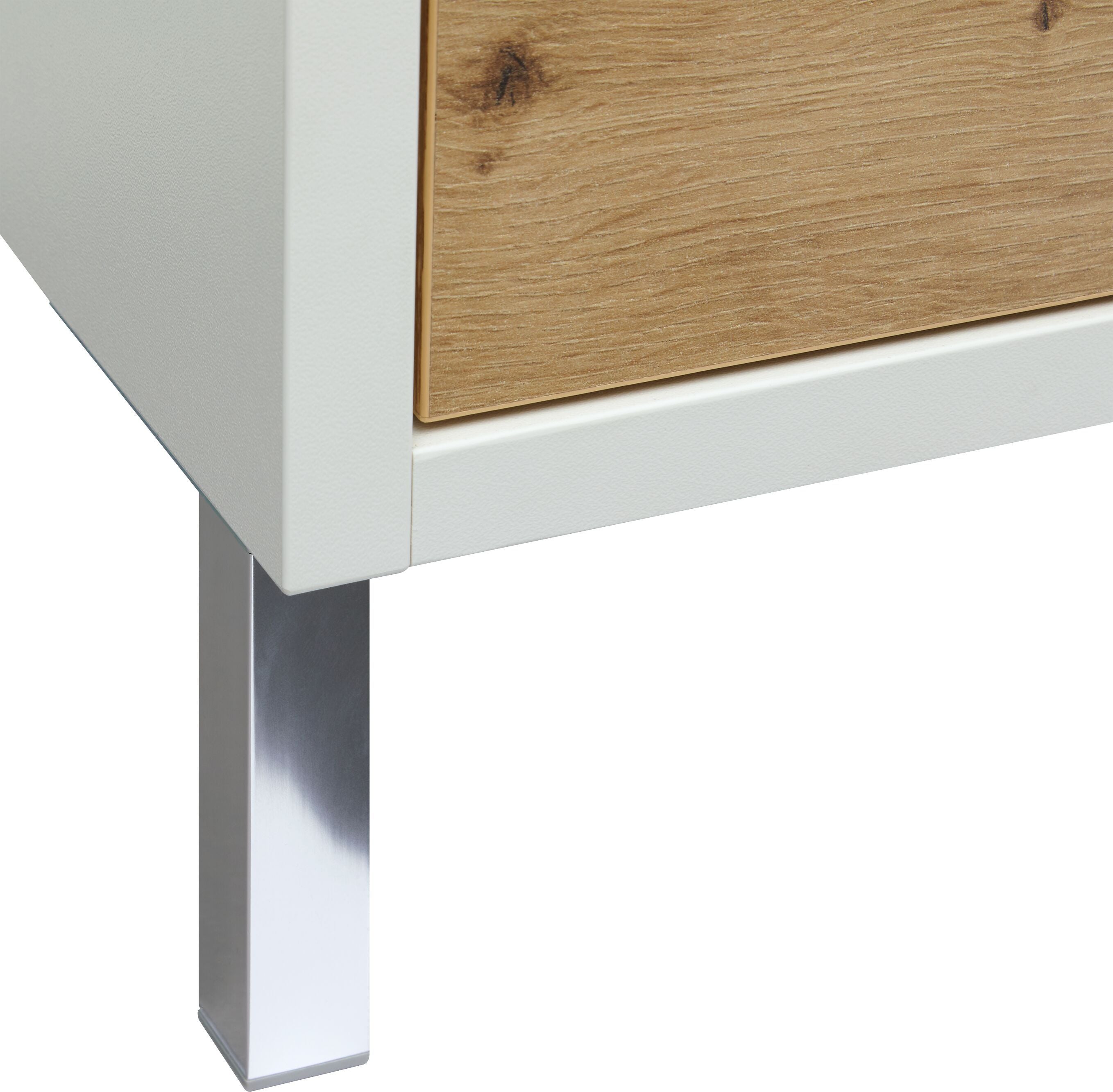 SIERRA Lavaboy - Weiss / Eiche / B: 80.0 cm x T: 35.0 cm x H: 60.0 cm