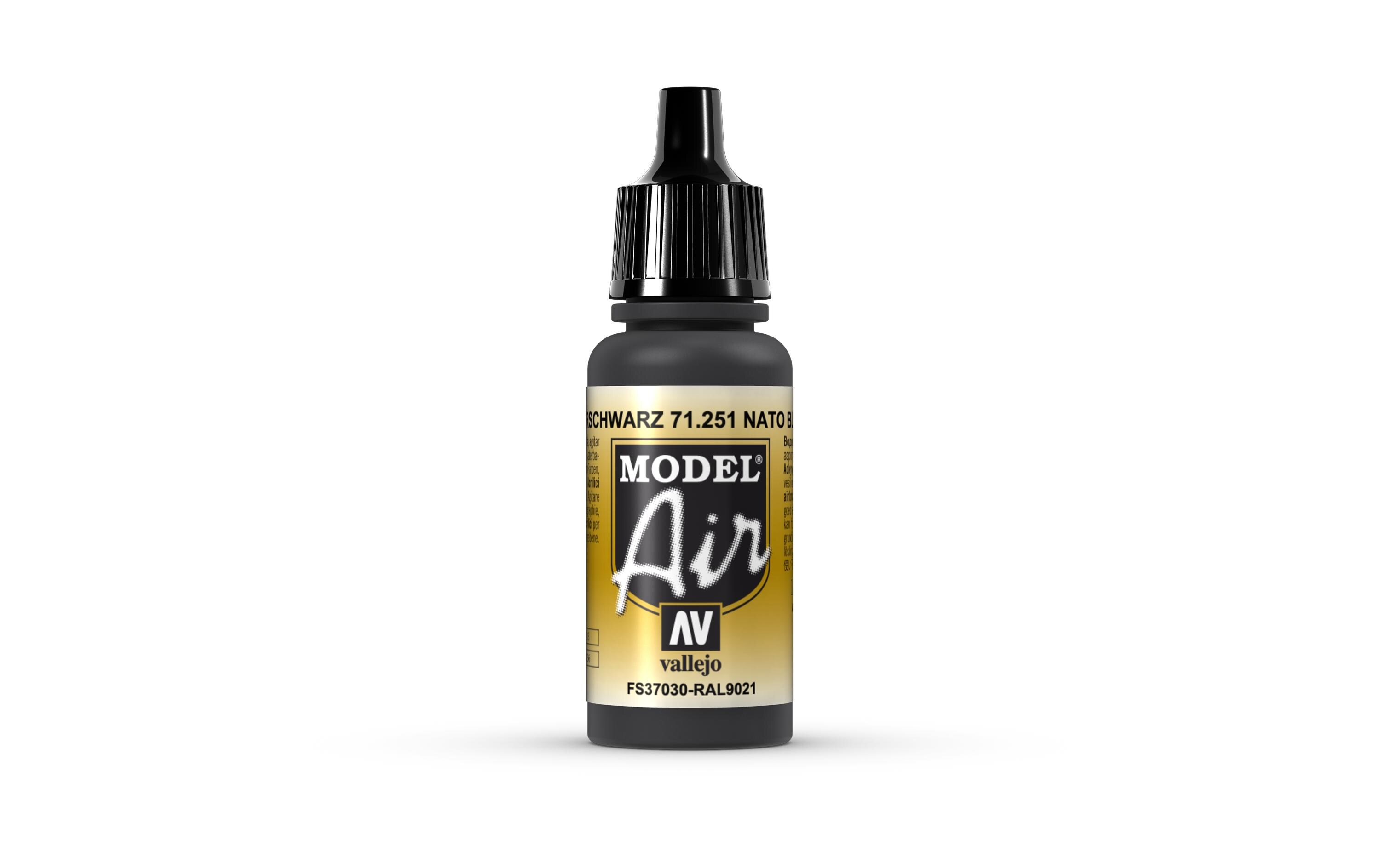 Airbrushfarbe NATO-Schwarz 17 mlAcryl Model Air Color für Airbrush