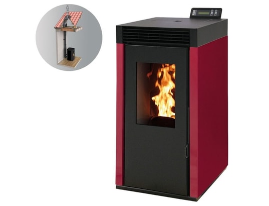 INTERSTOVES - Poêle à granulés Pack poêle à granules marina 8kw etanche + kit conduit verti...