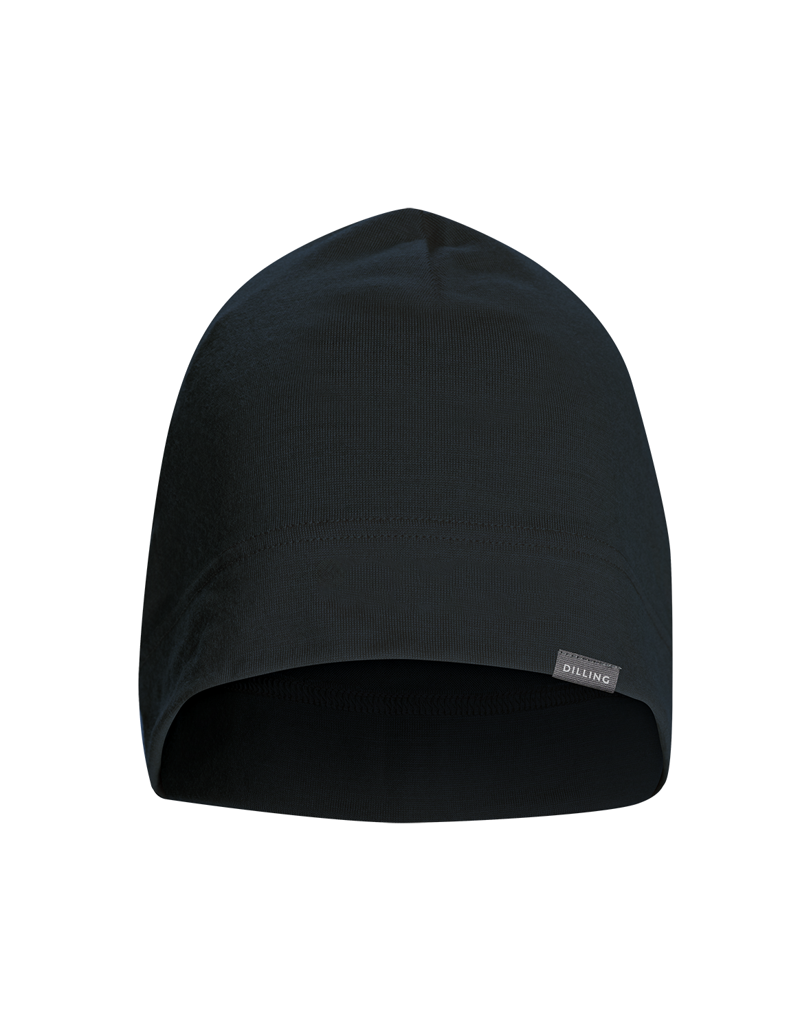 Sportbeanie van merinowol voor heren in Zwart