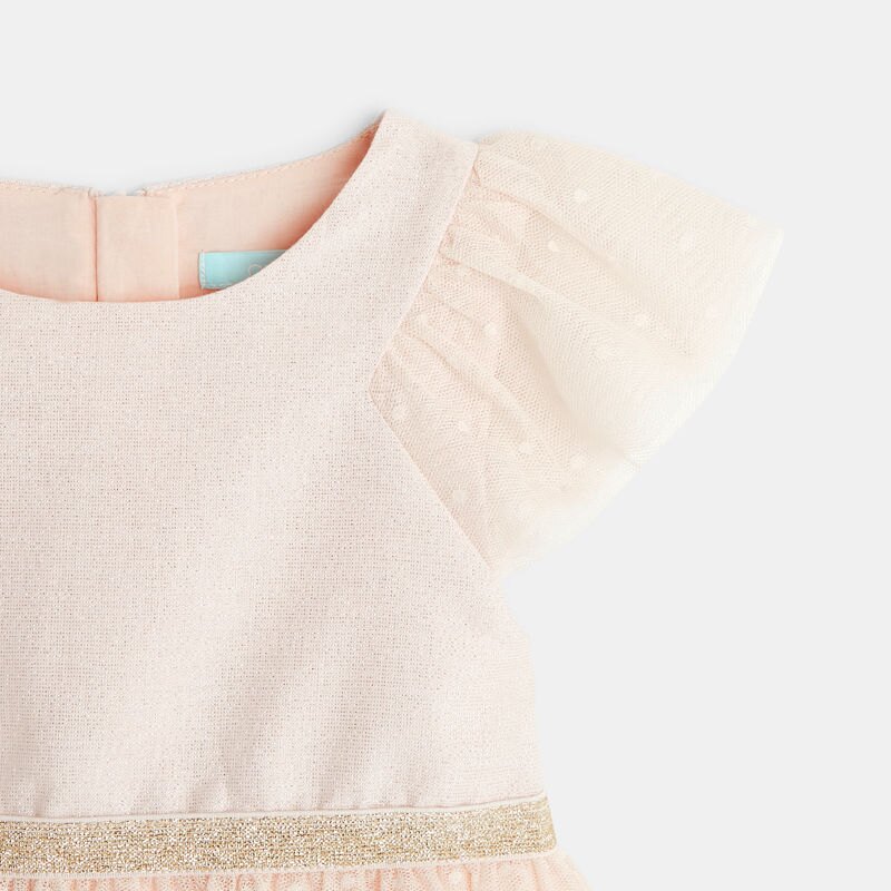 Robe de fête brillante rose bébé fille Rose