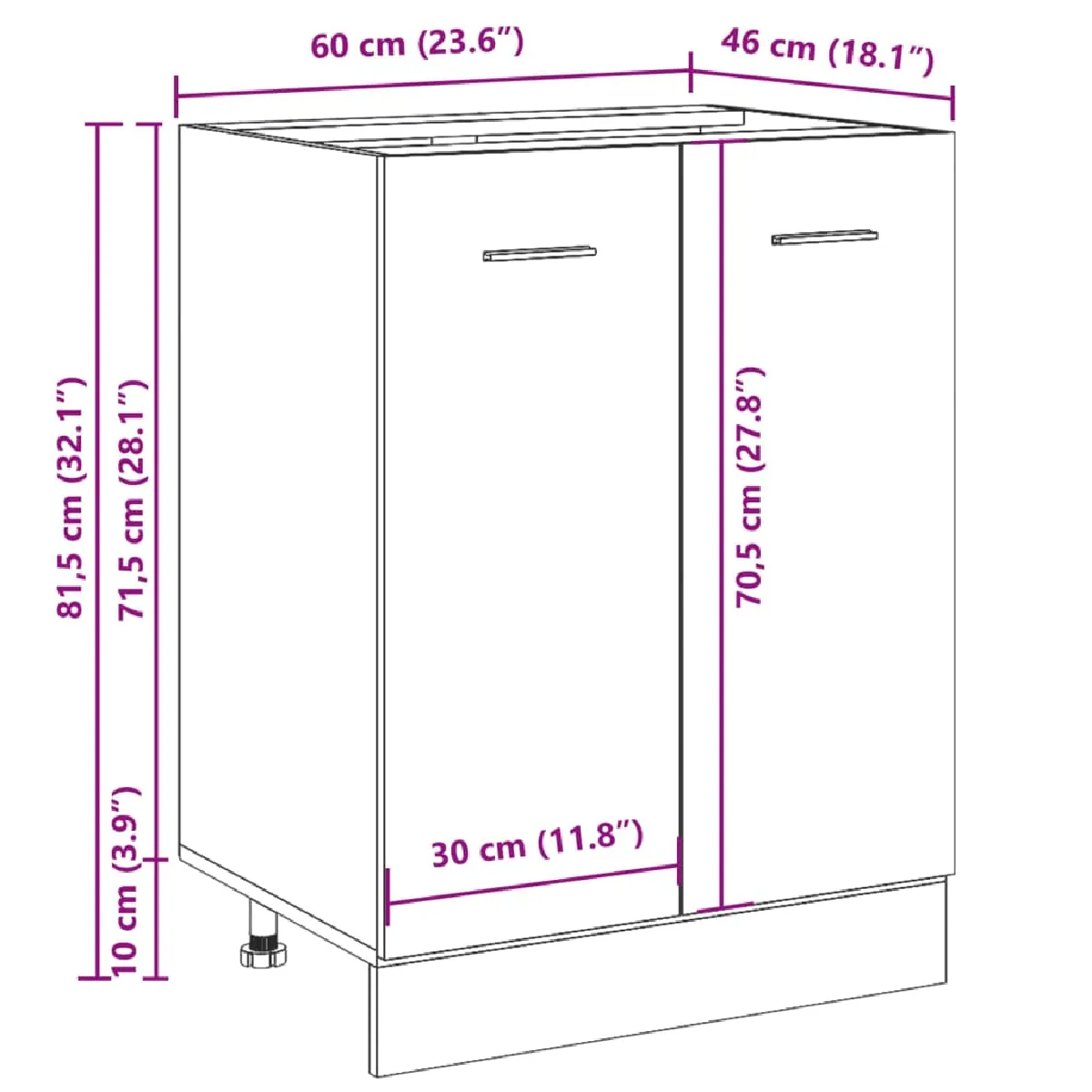 vidaXL Armoire de plancher - Chêne artisanal
