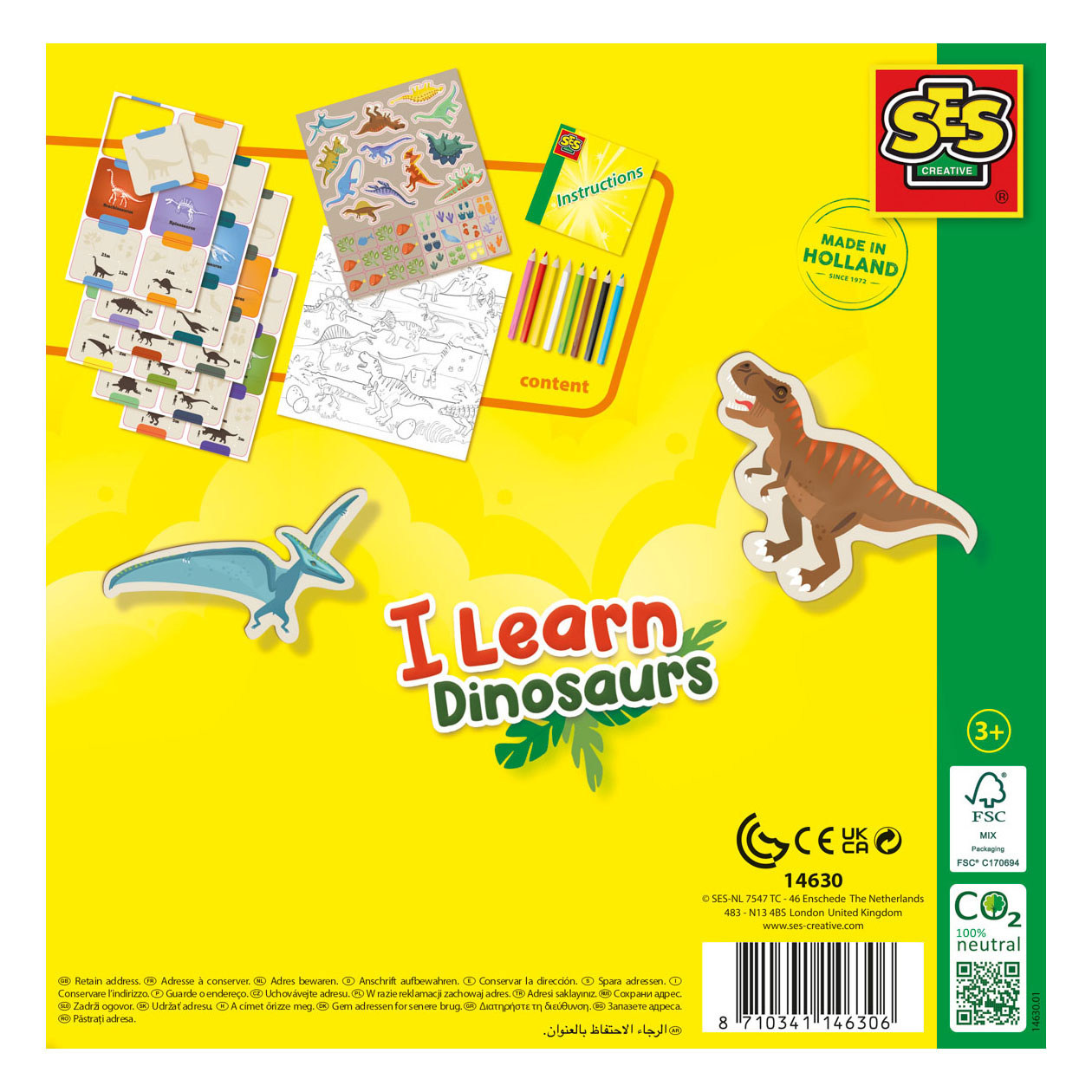 SES Ik Leer Dinosaurussen Knutselset